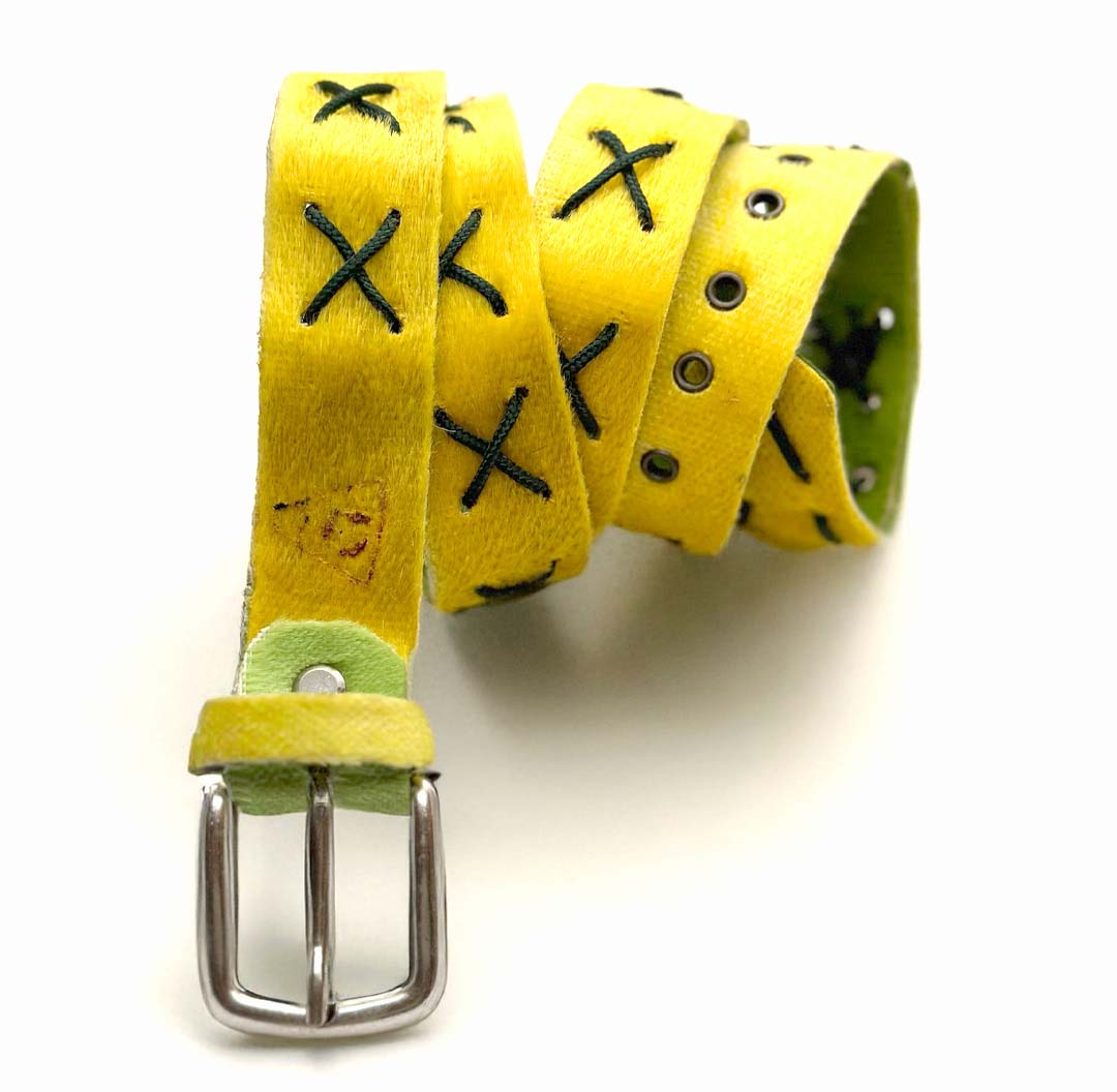 cintura mattia yellow skin and black cord