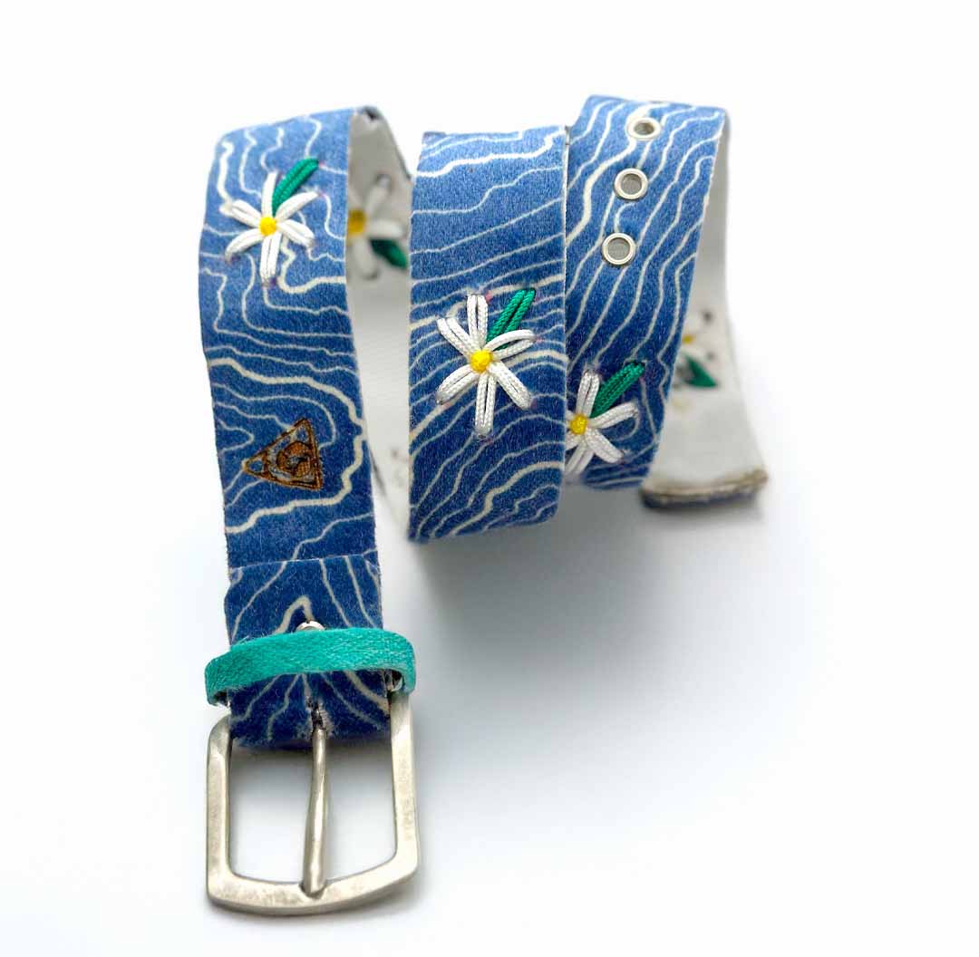 Cintura stella alpina blue contour white