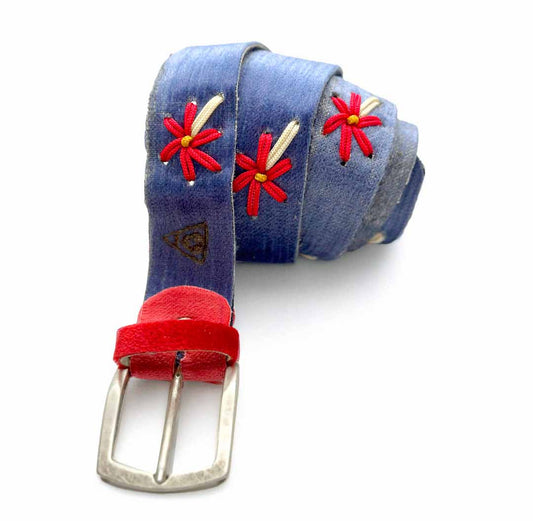 Cintura stella alpina blue red